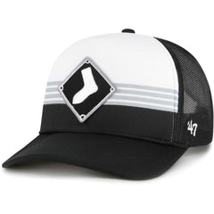 Chicago White Sox Lift Off Foam Front Mesh Trucker Adjustable Hat Black | 47 brand