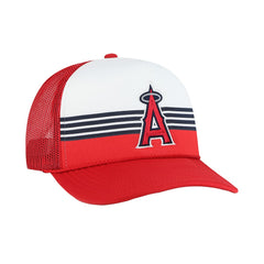 Los Angeles Angels Lift Off Foam Front Mesh Trucker Adjustable Hat Red | 47 brand