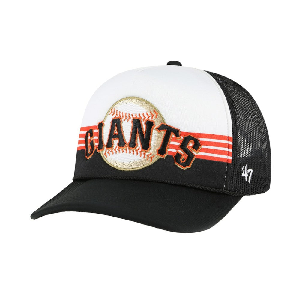 San Francisco Giants Lift Off Foam Front Mesh Trucker Adjustable Hat Black | 47 brand