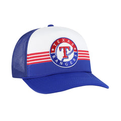 Texas Rangers Lift Off Foam Front Mesh Trucker Adjustable Hat Royal | 47 brand