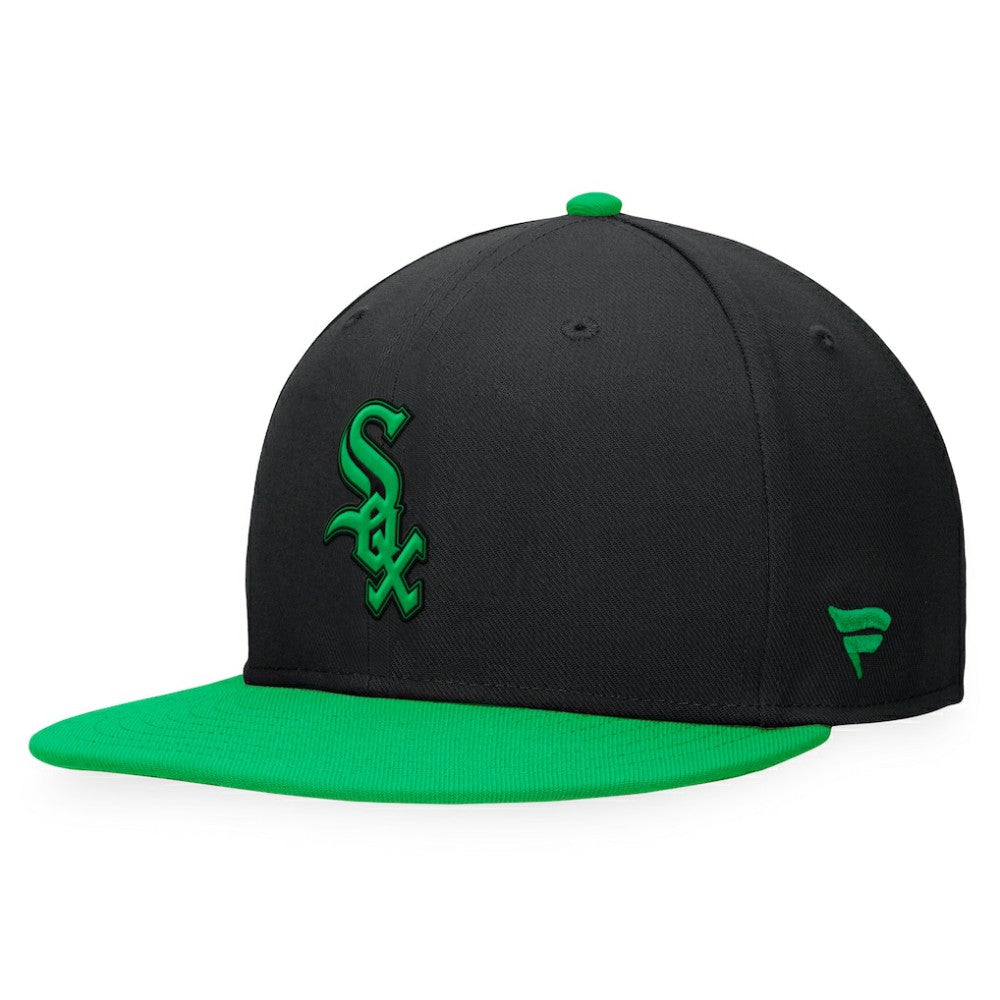 Chicago White Sox Lucky Snapback Hat Black/Kelly Green
