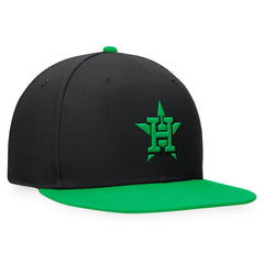 Houston Astros Lucky Snapback Hat Black/Kelly Green