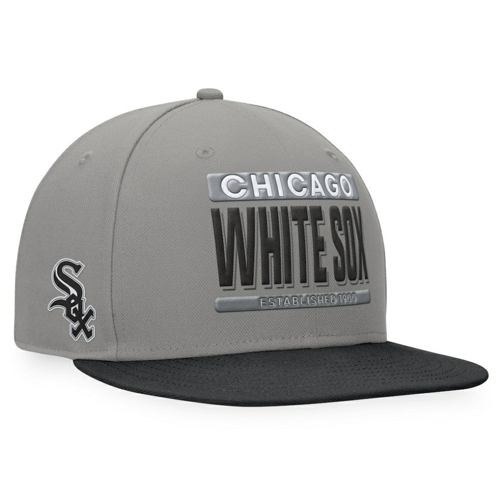Chicago White Sox Line Drive Two-Tone Snapback Hat Gray/Black