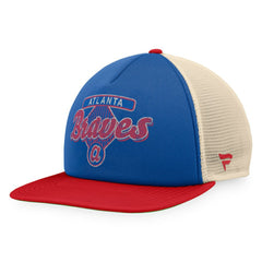 Atlanta Braves Cooperstown Collection Talley Foam Trucker Snapback Hat Royal/Red