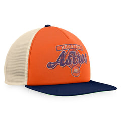 Houston Astros Cooperstown Collection Talley Foam Trucker Snapback Hat Orange/Navy
