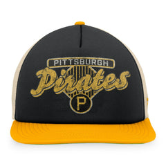 Pittsburgh Pirates Cooperstown Collection Talley Foam Trucker Snapback Hat Black/Gold