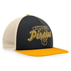 Pittsburgh Pirates Cooperstown Collection Talley Foam Trucker Snapback Hat Black/Gold