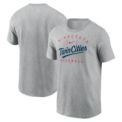 Minnesota Twins Home Team Athletic Arch T-Shirt Heather Gray | Nike