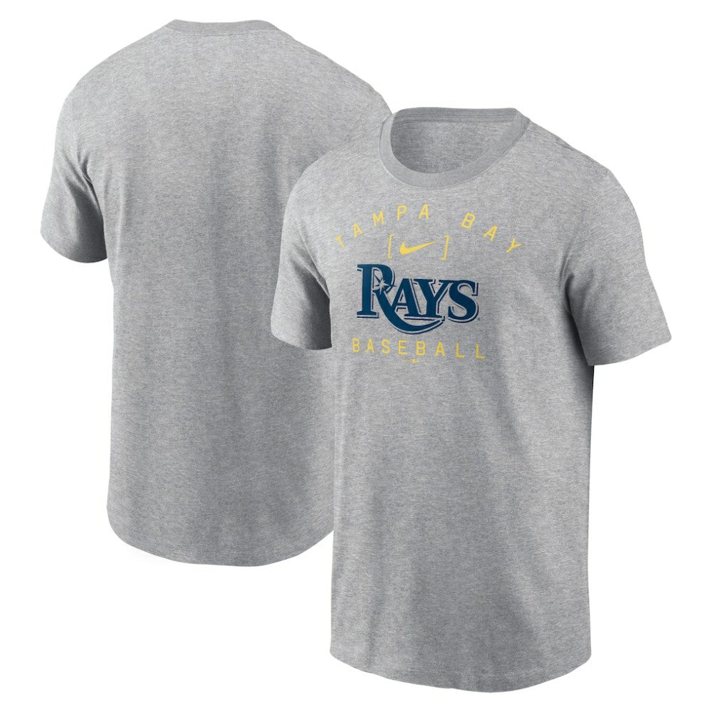 Tampa Bay Rays Home Team Athletic Arch T-Shirt Heather Gray | Nike