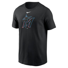 Miami Marlins Fuse Large Logo T-Shirt Black | Nike