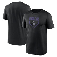 Colorado Rockies Home Plate Icon Legend Performance T-Shirt Black | Nike