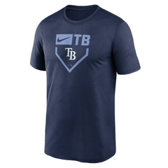 Tampa Bay Rays Home Plate Icon Legend Performance T-Shirt Navy | Nike