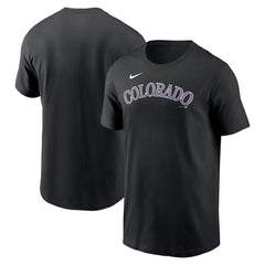 Colorado Rockies Fuse Wordmark T-Shirt Black | Nike