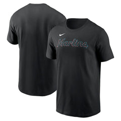 Miami Marlins Fuse Wordmark T-Shirt Black | Nike