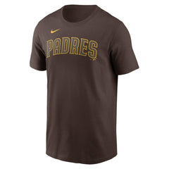San Diego Padres Fuse Wordmark T-Shirt Brown | Nike