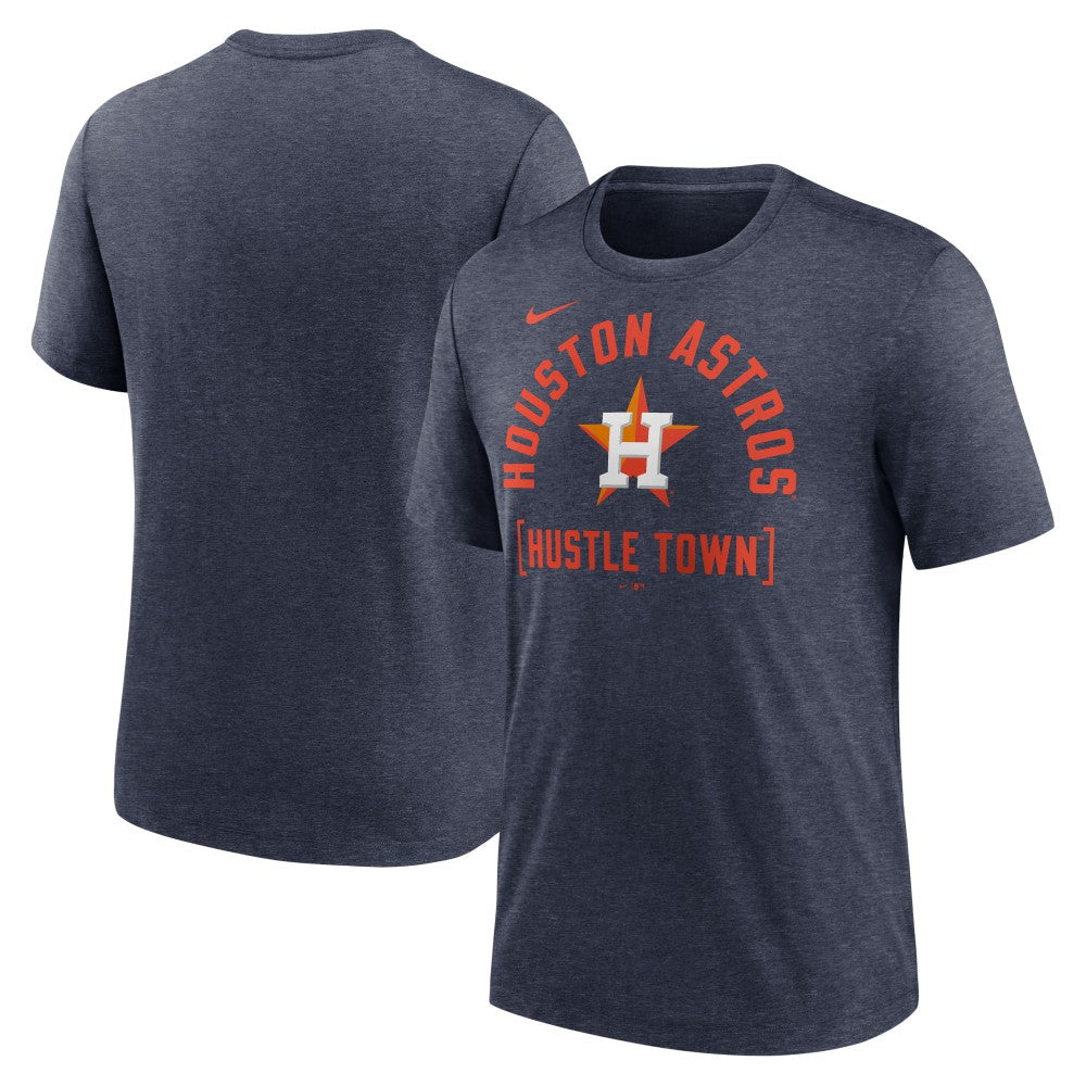 Houston Astros Swing Big Tri-Blend T-Shirt Heather Navy | Nike