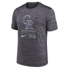 Colorado Rockies Large Logo Velocity T-Shirt Black | Nike