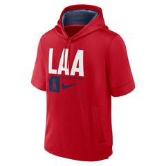 Los Angeles Angels Tri Code Lockup Short Sleeve Pullover Hoodie Red | Nike