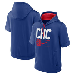 Chicago Cubs Tri Code Lockup Short Sleeve Pullover Hoodie Royal | Nike