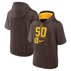 San Diego Padres Tri Code Lockup Short Sleeve Pullover Hoodie Brown | Nike
