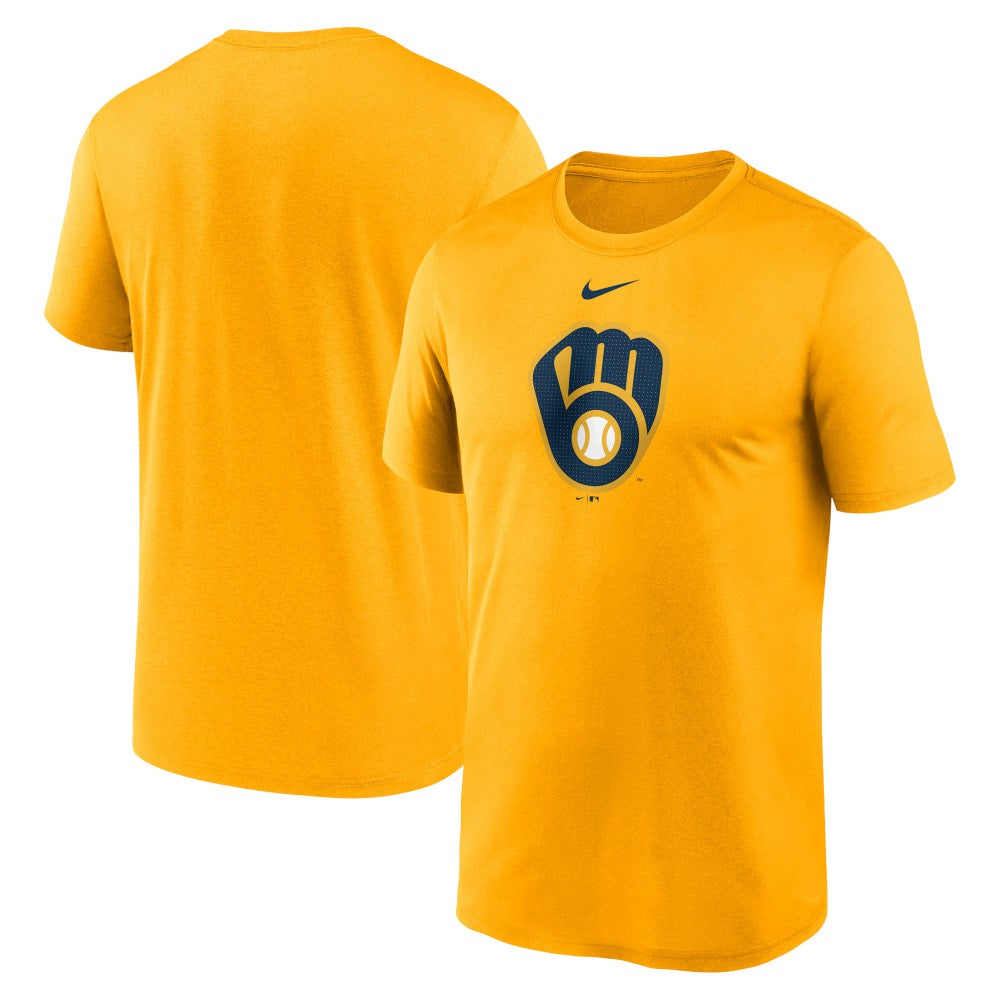 Milwaukee Brewers Legend Fuse Large Logo Dri-FIT T-Shirt Gold | Nike
