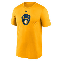 Milwaukee Brewers Legend Fuse Large Logo Dri-FIT T-Shirt Gold | Nike
