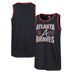 Atlanta Braves Upload Franklin Tank Top Navy | 47 brand