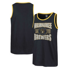 Milwaukee Brewers Upload Franklin Tank Top Navy | 47 brand