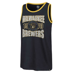 Milwaukee Brewers Upload Franklin Tank Top Navy | 47 brand
