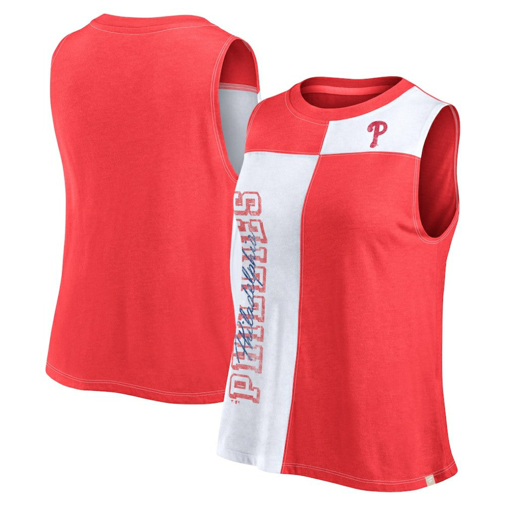 Philadelphia Phillies Women's Color-Block Tank Top Red/White