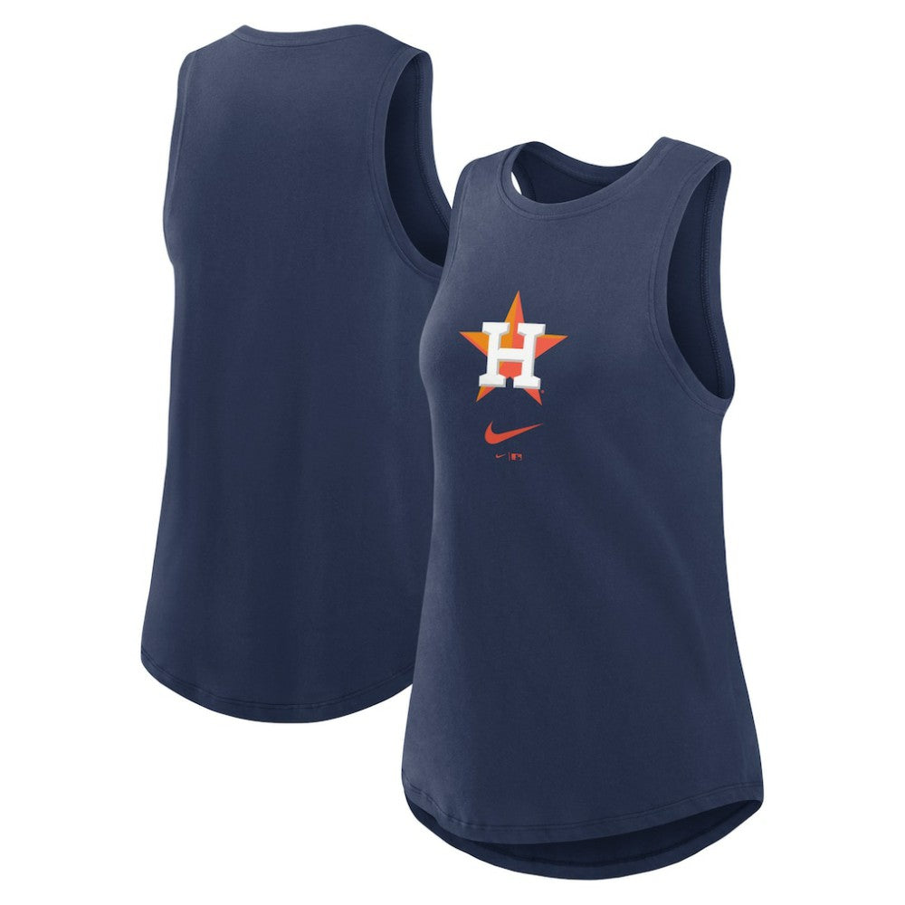 Houston Astros Women's Legacy Icon High Neck Dri-FIT Tank Top Navy | Nike