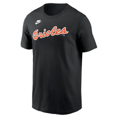 Baltimore Orioles Cooperstown Collection Wordmark T-Shirt Black | Nike