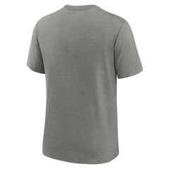 Milwaukee Brewers Cooperstown Collection Local Stack Tri-Blend T-Shirt Heather Charcoal | Nike