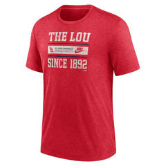 St. Louis Cardinals Cooperstown Collection Local Stack Tri-Blend T-Shirt Heather Red | Nike