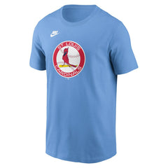 St. Louis Cardinals Cooperstown Collection T-Shirt Light Blue | Nike