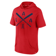 Los Angeles Angels Iconic Rebel Short Sleeve Hooded Top Red