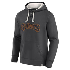 San Francisco Giants Black Plan for Adversity Henley Fleece Pullover Hoodie