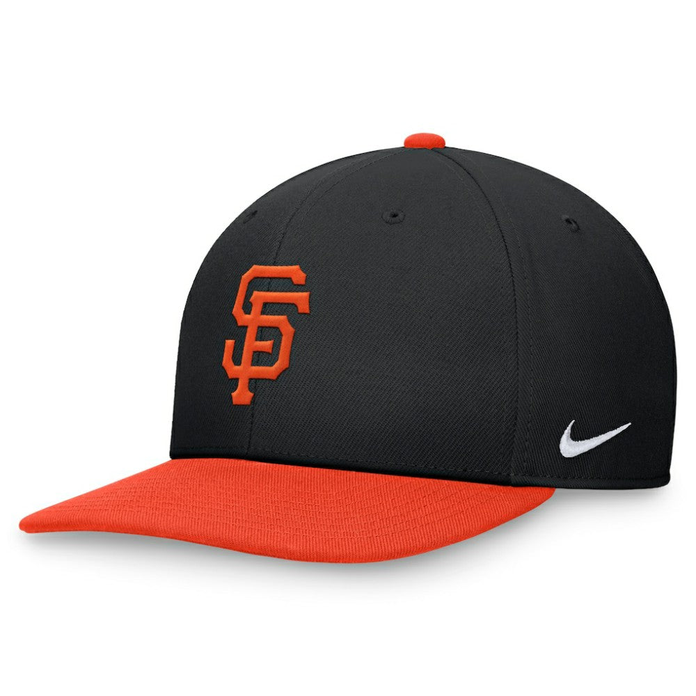 San Francisco Giants Two-Tone Snapback Hat Black/Orange | Nike