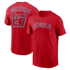 Vladimir Guerrero Los Angeles Angels Fuse Name & Number T-Shirt Red | Nike