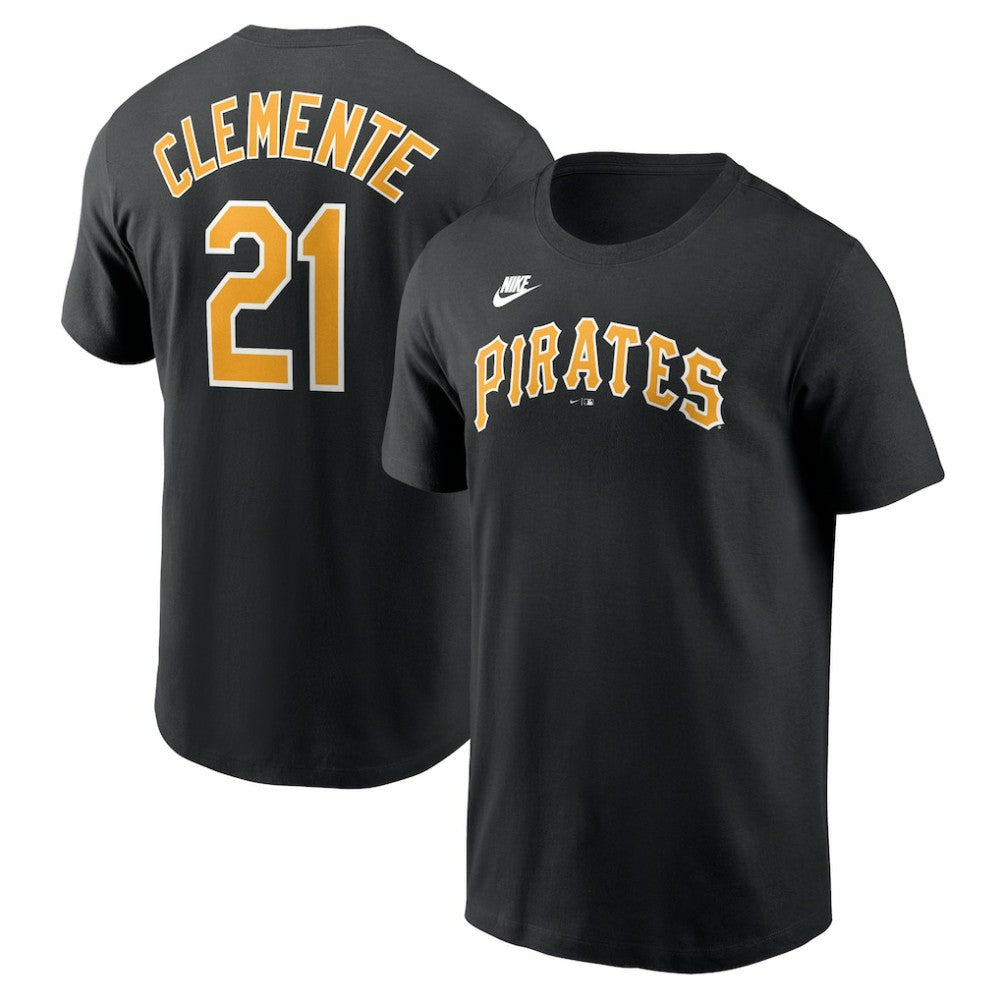 Roberto Clemente Pittsburgh Pirates Fuse Name & Number T-Shirt Black | Nike