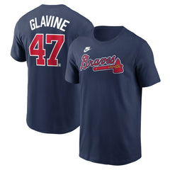 Tom Glavine Atlanta Braves Fuse Name & Number T-Shirt Navy | Nike