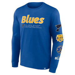St. Louis Blues Fanatics Strike the Goal Long Sleeve T-Shirt Blue