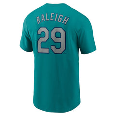Cal Raleigh Seattle Mariners Fuse Name & Number Inline T-Shirt Aqua | Nike