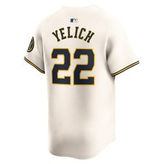 Christian Yelich Milwaukee Brewers Home Limited Player Jersey - Cream