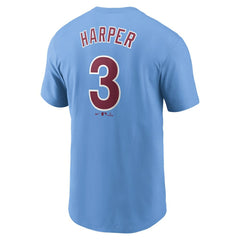 Bryce Harper Philadelphia Phillies Fuse Name & Number T-Shirt Light Blue | Nike