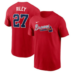 Austin Riley Atlanta Braves Fuse Name & Number T-Shirt Red | Nike