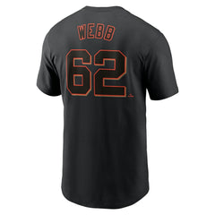 Logan Webb San Francisco Giants Fuse Name & Number T-Shirt Black | Nike