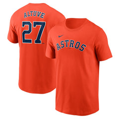 Jose Altuve Houston Astros Fuse Name & Number T-Shirt Orange | Nike