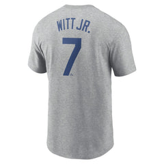 Bobby Witt Jr. Kansas City Royals Fuse Name & Number T-Shirt Gray | Nike