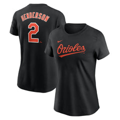 Gunnar Henderson Baltimore Orioles Women's Cooperstown Collection Fuse Name & Number T-Shirt Black | Nike